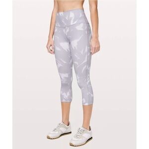 Lululemon | Wunder Under Crop (High-Rise) *Full-On Luon Grey White Size 4